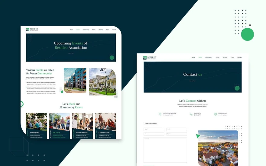 Fourth screenshot of Resideo Real Estate website webflow template