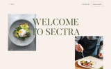 First screenshot preview of Sectra Restaurant website webflow template
