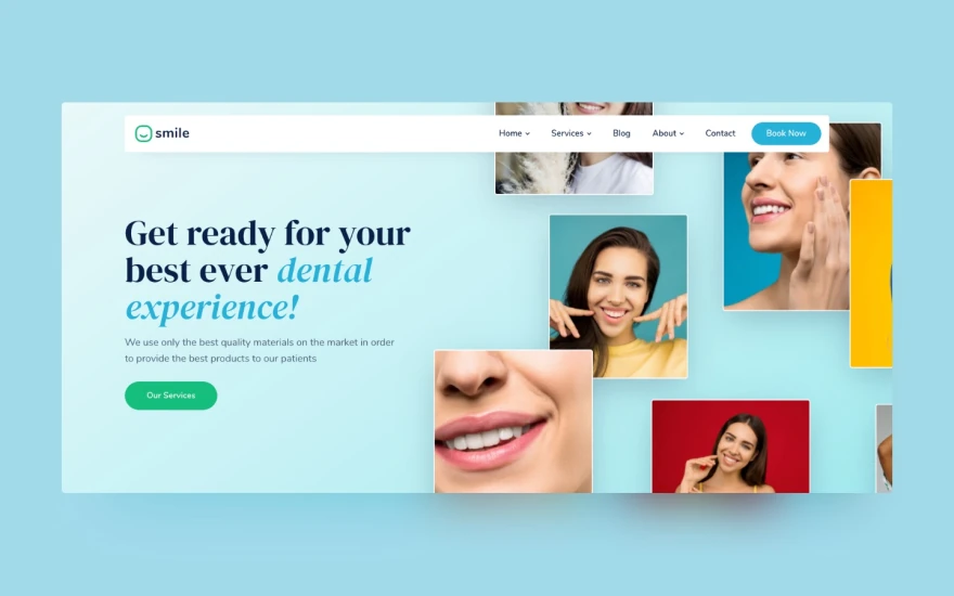 Third screenshot of Smile Dentist website webflow template