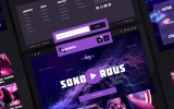 First screenshot preview of Sonorous Event website webflow template