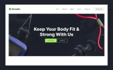 First screenshot preview of Strengthy Gym website webflow template