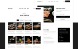 Second screenshot preview of Sushi X Restaurant website webflow template