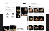 Third screenshot preview of Sushi X Restaurant website webflow template