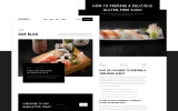 Fourth screenshot preview of Sushi X Restaurant website webflow template