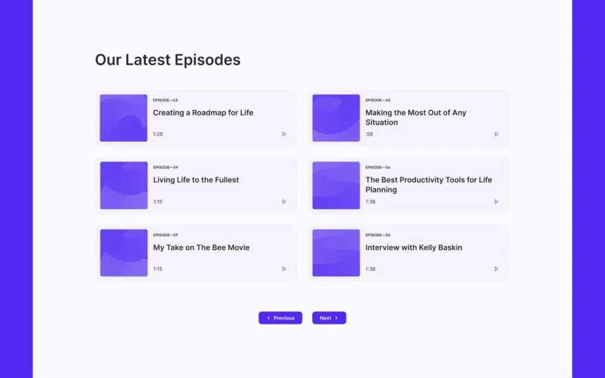 Second screenshot of Talk Show Podcast website webflow template