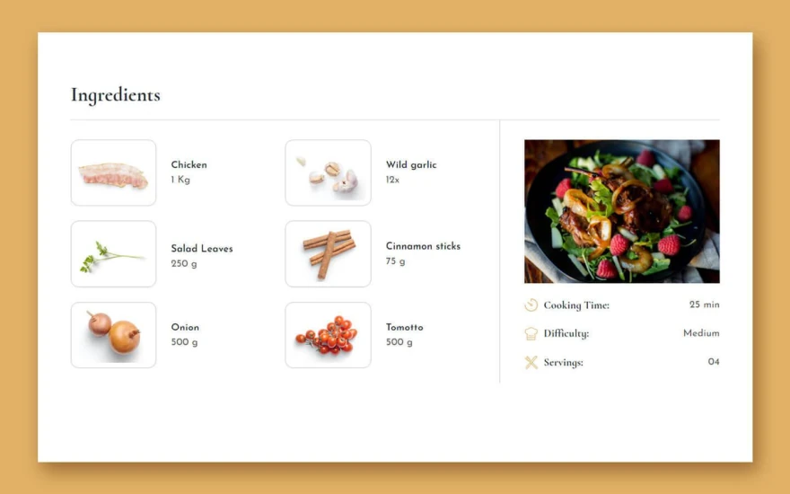 Fifth screenshot of TasteEat Restaurant website webflow template