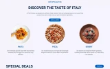 Second screenshot preview of The Pizzeria Restaurant website webflow template