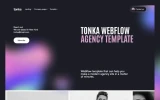 Fifth screenshot preview of Tonka Agency website webflow template