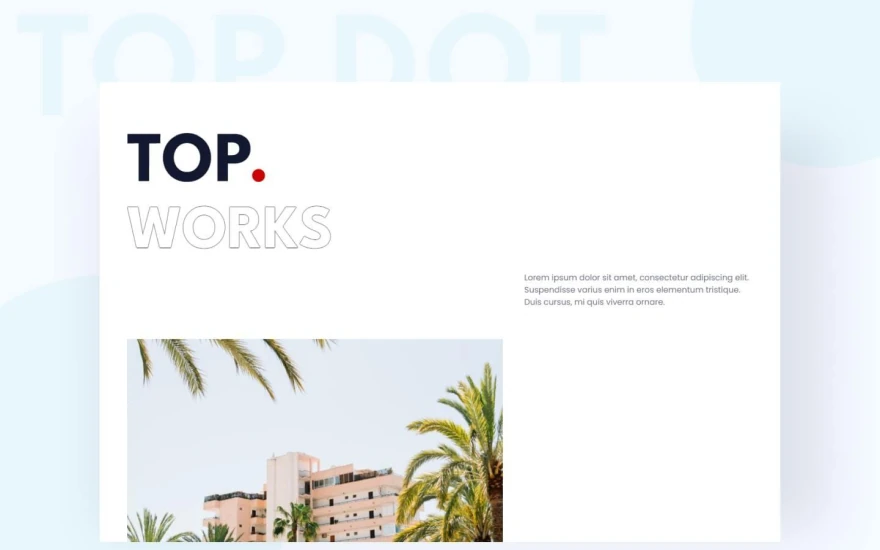 Second screenshot of Topdot Agency website webflow template