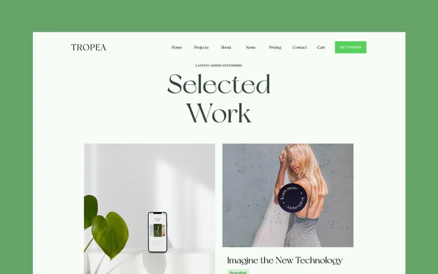 Fifth screenshot of Tropea Agency website webflow template