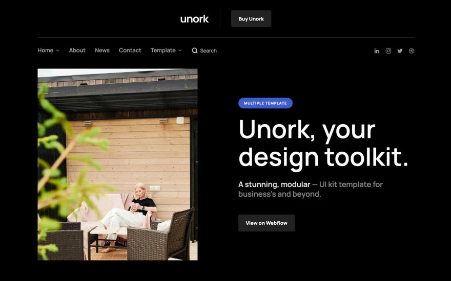 Third screenshot of Unork Agency website webflow template