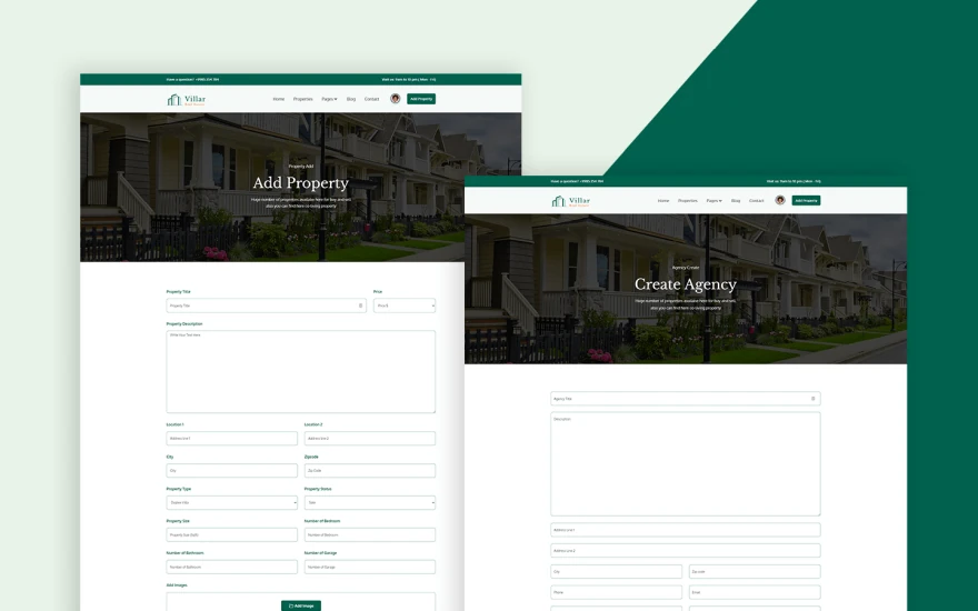 Fourth screenshot of Villar Real Estate website webflow template