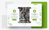 Second screenshot preview of Yogart Ecommerce Gym website webflow template